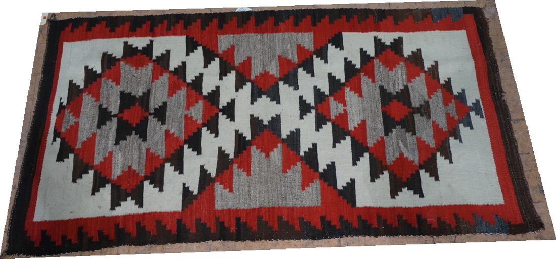 5'8 x 3 Flat Weave Handmade Carpet Rug. (1 of 10)