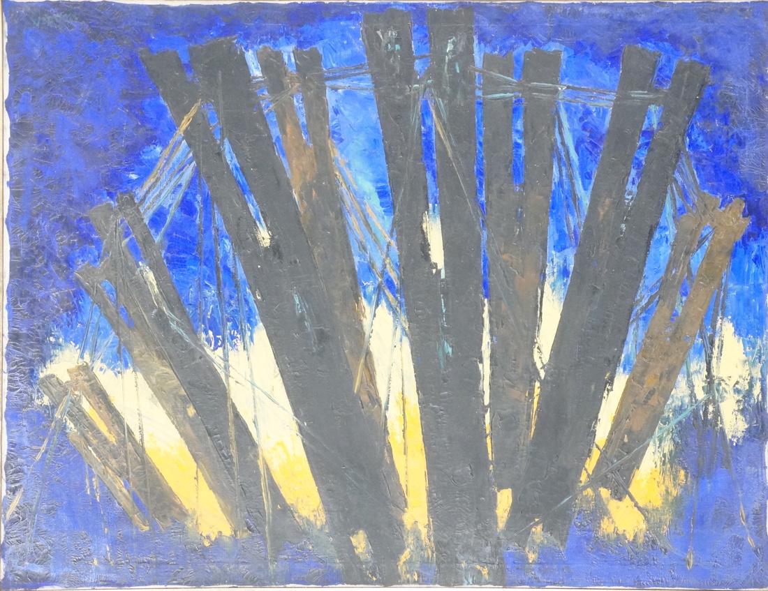 Lg HUGO ASBACH Modernist  Oil Painting. German Ac (1 of 7)