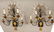 Pr Decorator Black & Gilt Metal Wall Sconces. 4 a