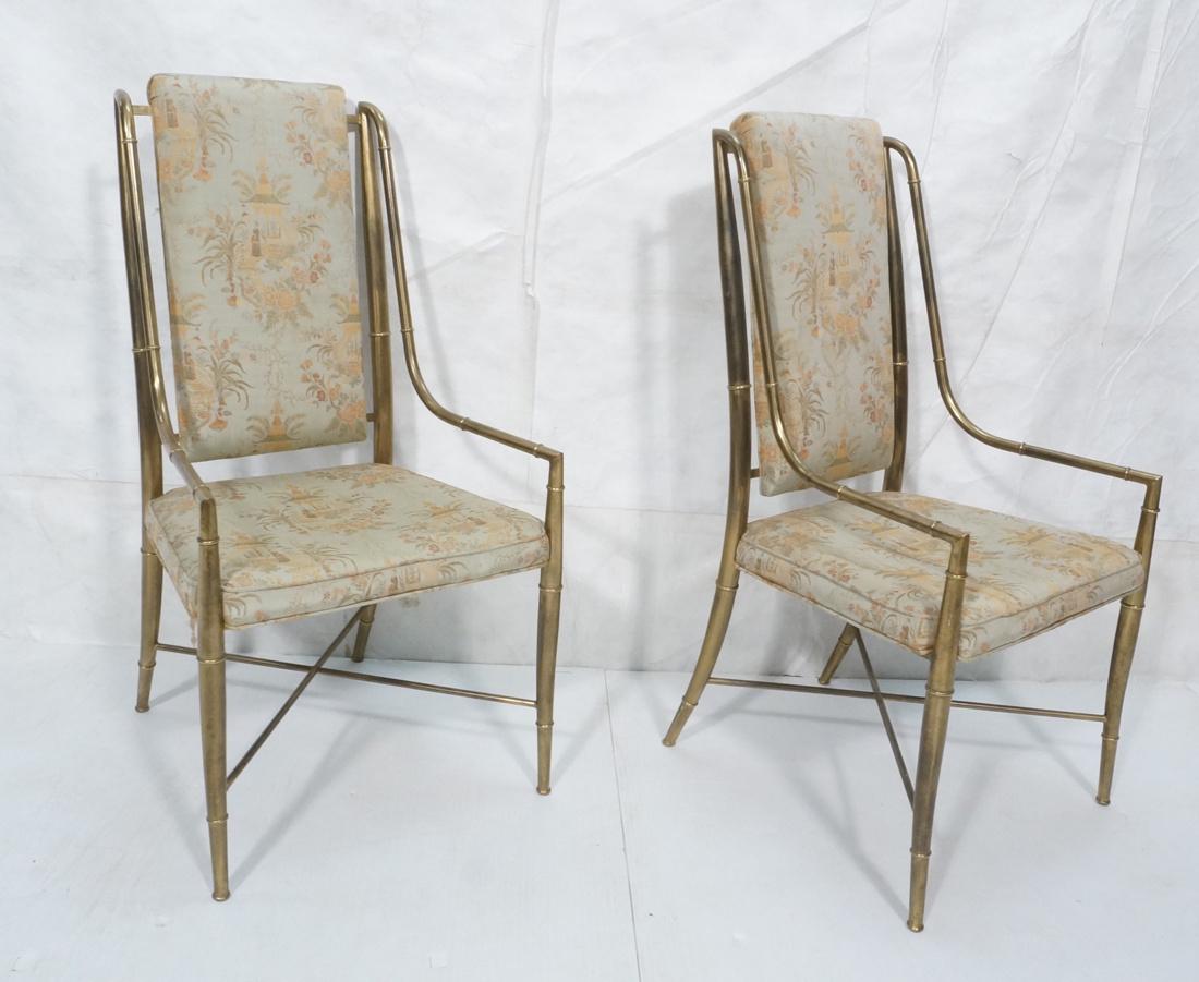Pr Bronze Finish Mastercraft  Dining Chairs. Bras (1 of 10)