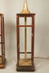 Pr Square Column Form Walnut Brass Table Lamps. W - 3