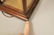 Pr Square Column Form Walnut Brass Table Lamps. W - 7