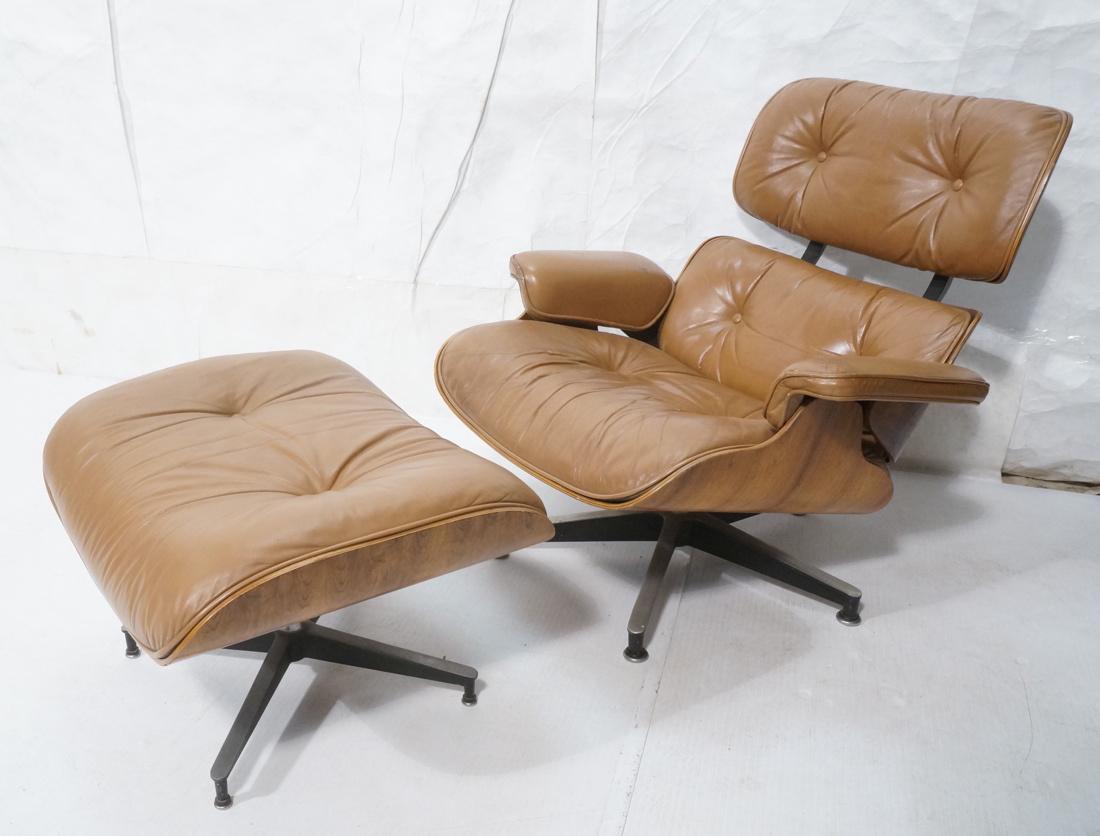 Rosewood Brown Leather CHARLES EAMES Lounge Chair (1 of 10)