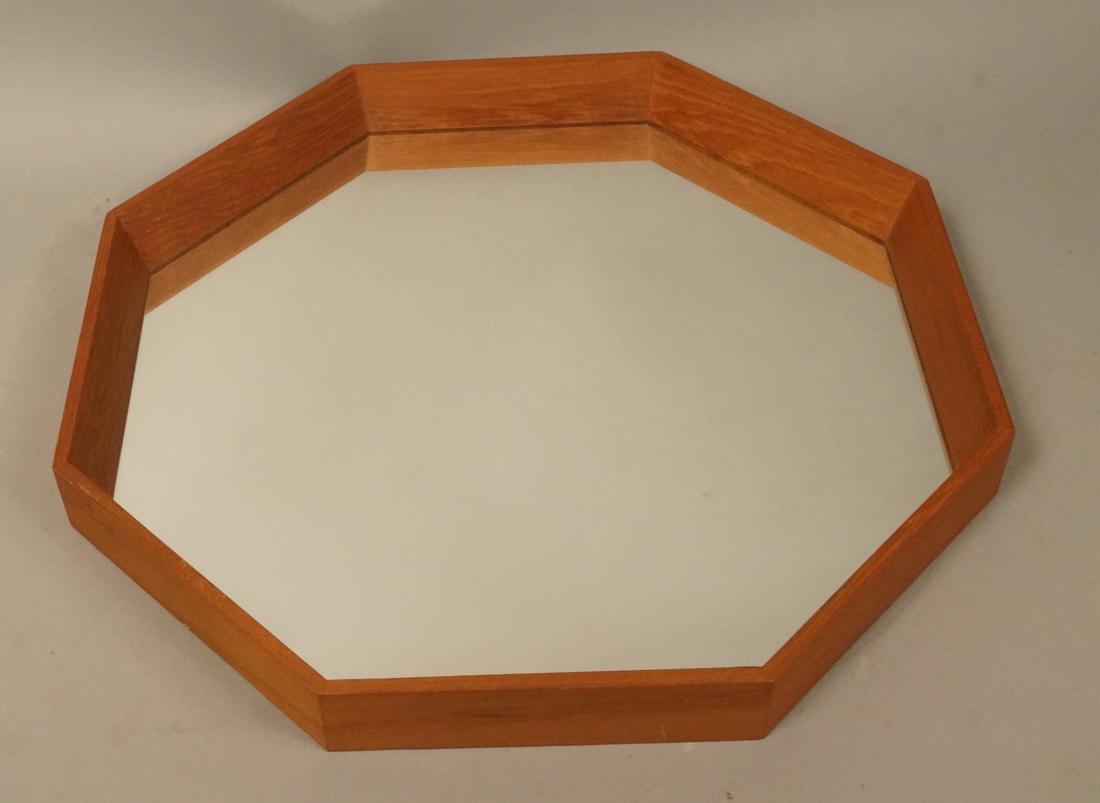 B.M. SPEJLE Octagonal Danish Teak Wall Mirror. Mo (1 of 5)