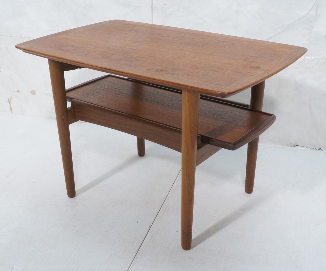 Danish Teak Small Side Table. Lift out Lower Shel (1 of 8)