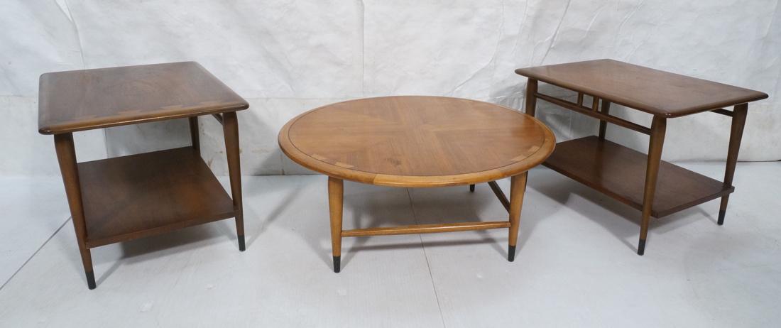 3pc LANE American Modern Walnut Tables Contrastin (1 of 10)