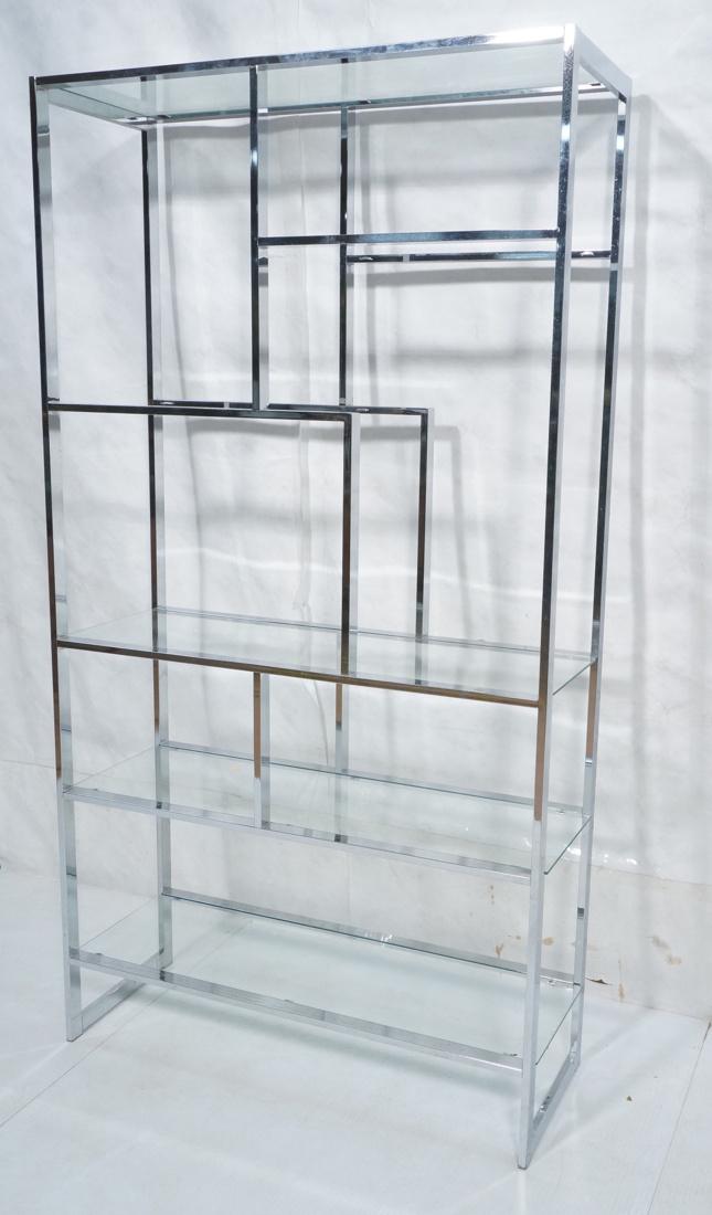 Milo Baughman Chrome  Modern Etagere Display Shel (1 of 5)