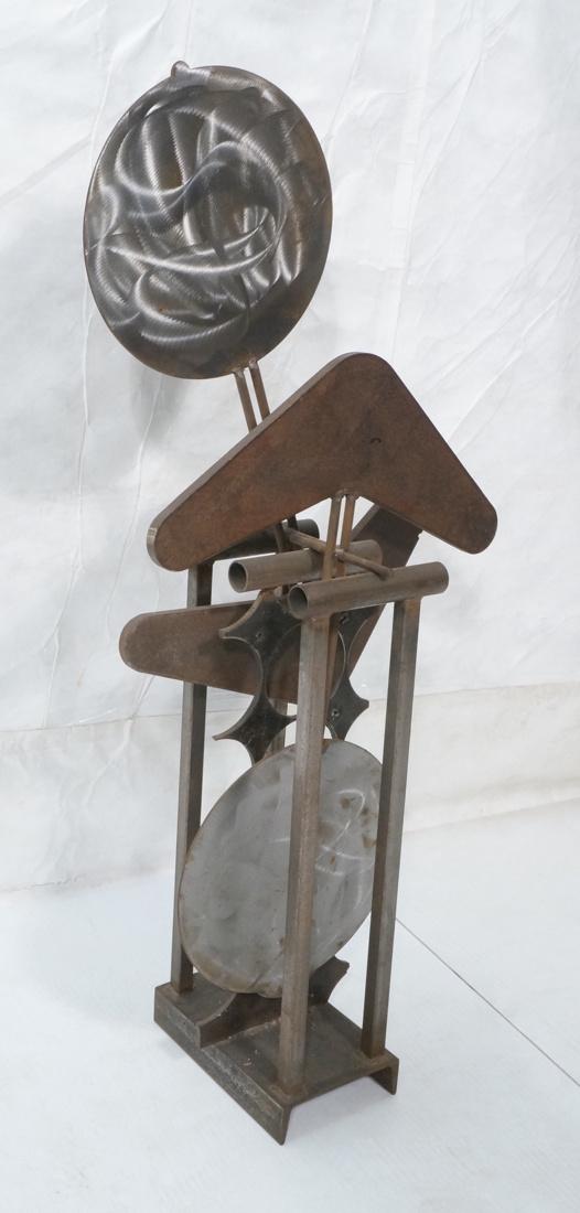 Lg BRUCE STILLMAN Steel Kinetic Sculpture. Raw St (1 of 8)