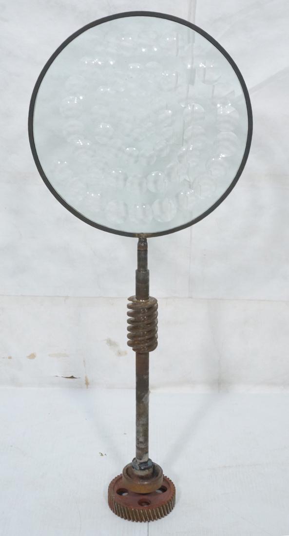 Industrial Magiscope Floor Sculpture Dimpled Roun (1 of 7)