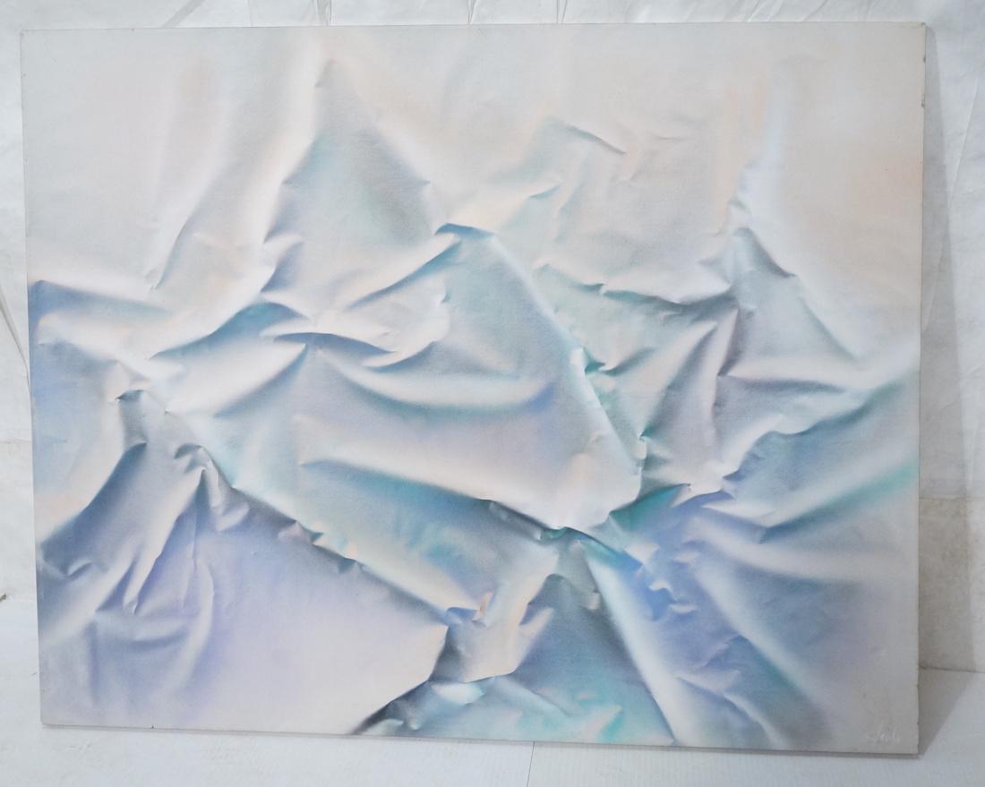 Lg Oversized CLAUDIA Air Brush Oil Painting. Blue (1 of 8)