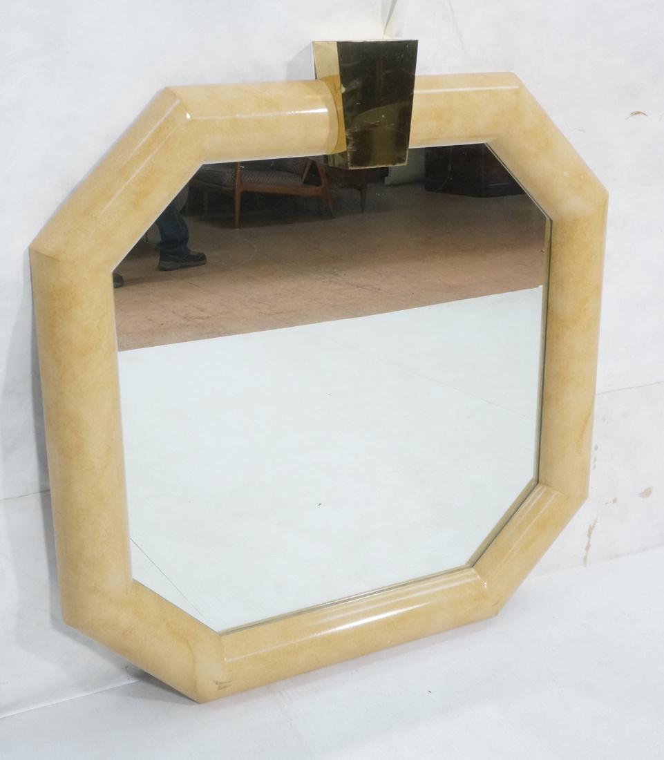 KARL SPRINGER Style Octagonal Wall Mirror. Lacque (1 of 5)