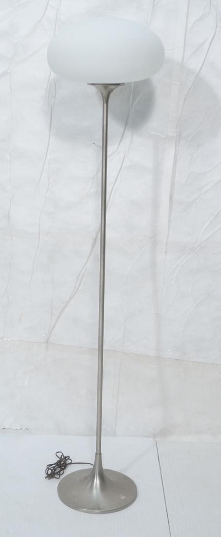 LAUREL White Glass Mushroom Floor Lamp. Modern st (1 of 6)