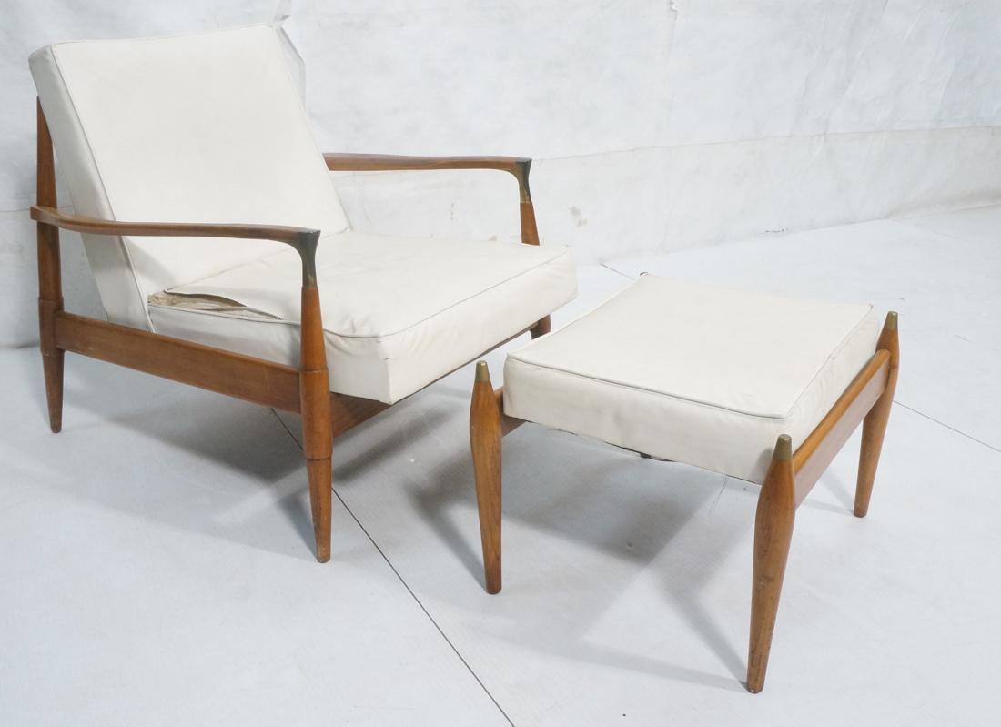 Italian Style  Modern Lounge Chair & Ottoman. Lon (1 of 9)