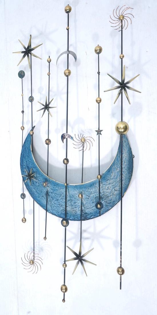 C. JERE Modern Metal Wall Sculpture. Blue moon su (1 of 7)