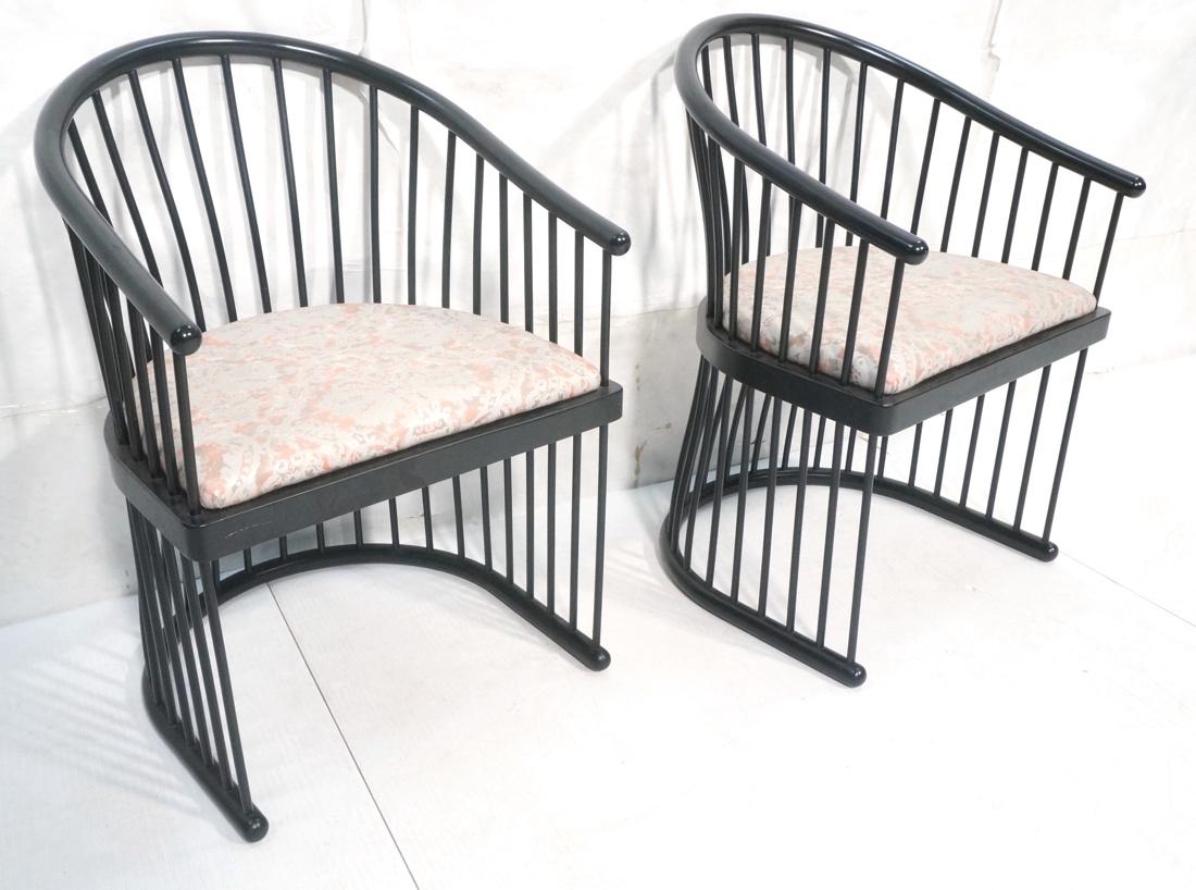 Pr JACK LENORE LARSEN Ebonized Modern Lounge Chai (1 of 8)