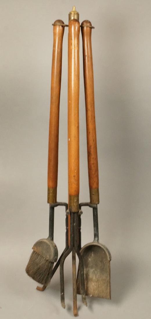 Modern Fireplace Tools. Tall wood stands with 3 w (1 of 6)