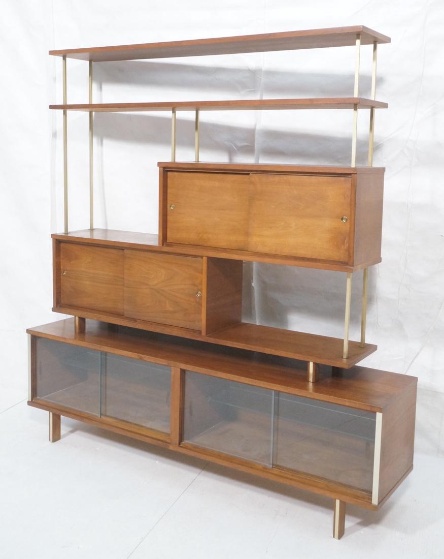 American Modern Walnut Bookcase Shelf Unit. Squar (1 of 9)
