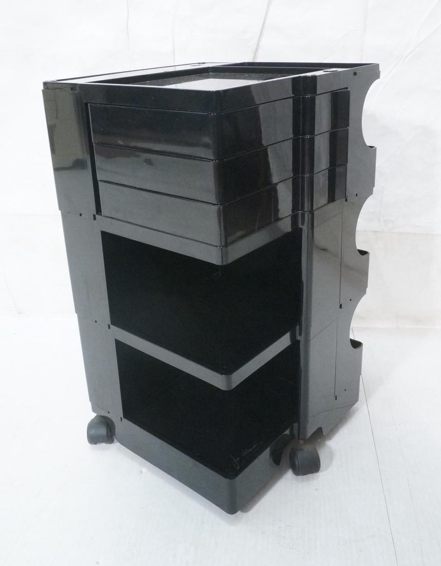 JOE COLOMBO Black Molded Plastic Bobby Cart. Mode (1 of 6)