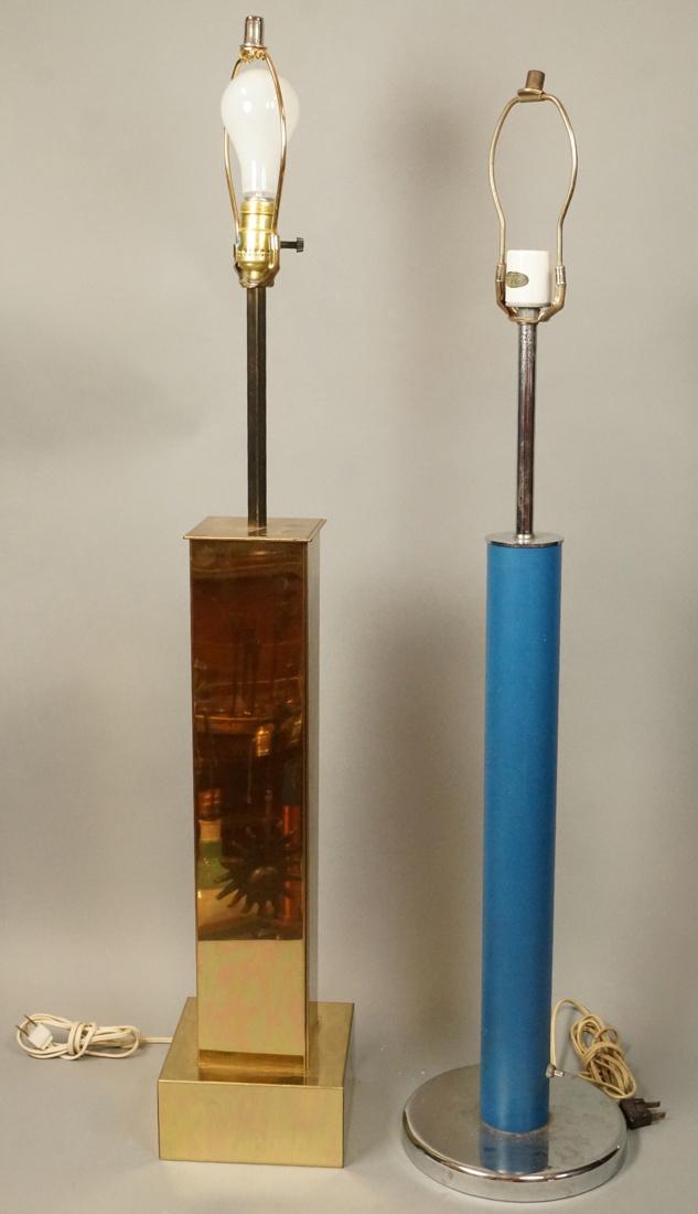 2 Modernist Signed Table Lamps. Tall C. JERE Bras (1 of 7)
