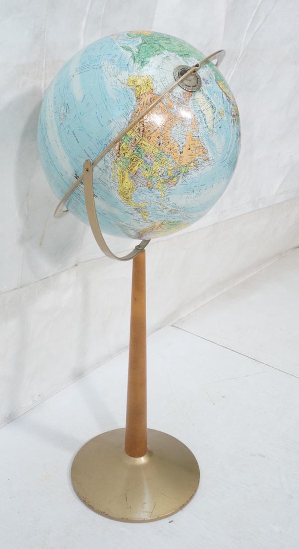 REPLOGLE Modernist World Globe on Stand. Metal an (1 of 7)