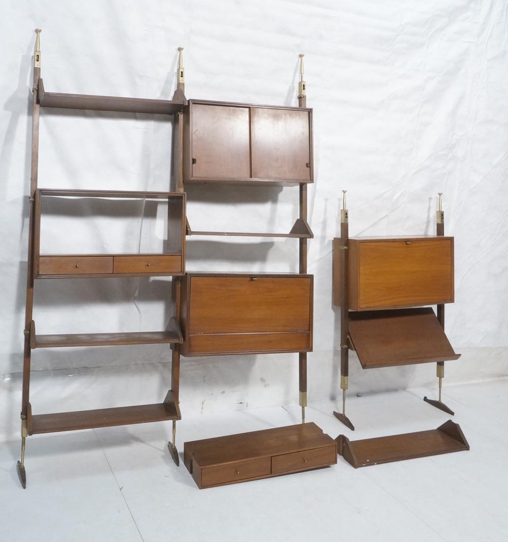 Modernist Walnut Wall Shelf Unit. Larger unit wit (1 of 10)