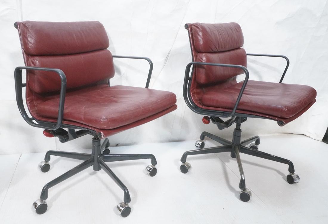 Pr Herman Miller Soft PAd Office Chairs. Burgundy (1 of 9)