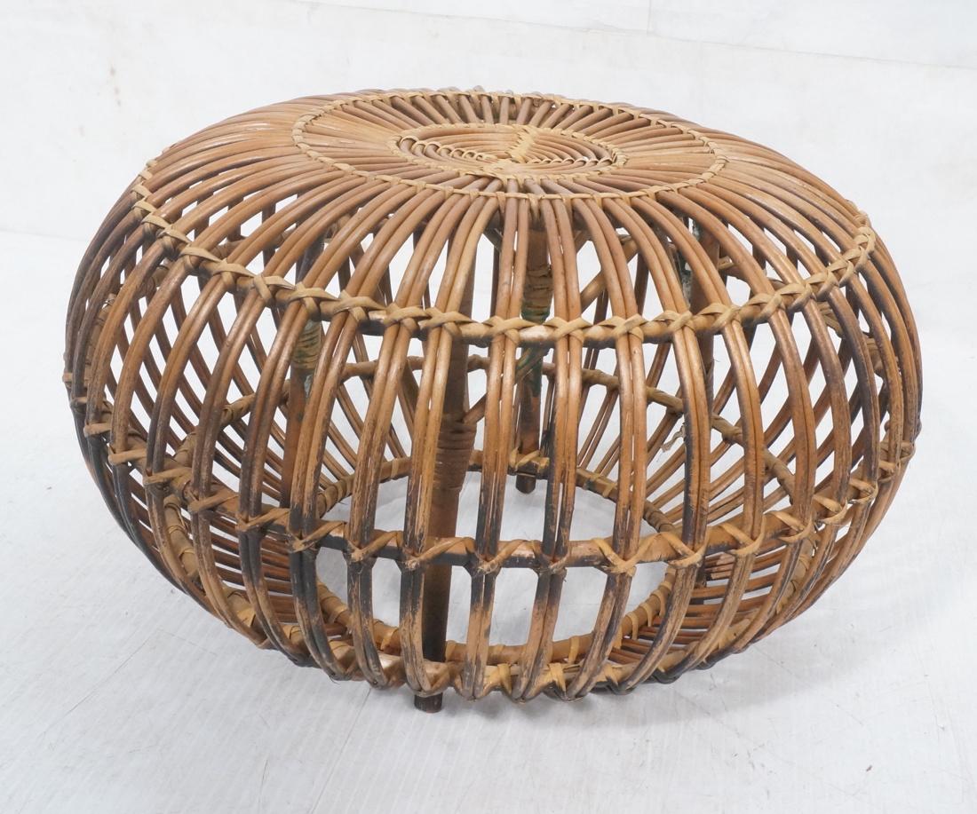 FRANCO ALBINI Woven Pouf Ottoman Foot Stool (1 of 8)