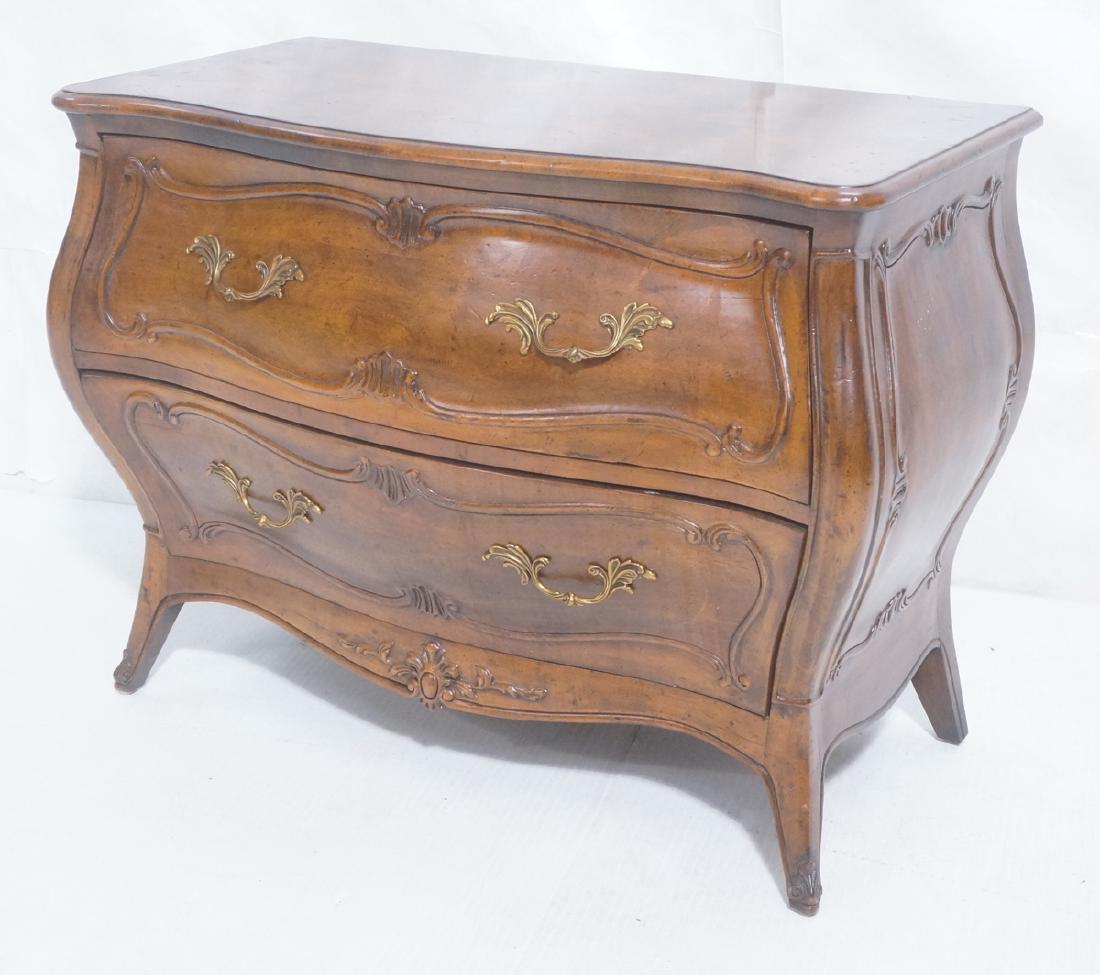 HENREDON French Style Bombe Chest Commode. Bowed (1 of 10)