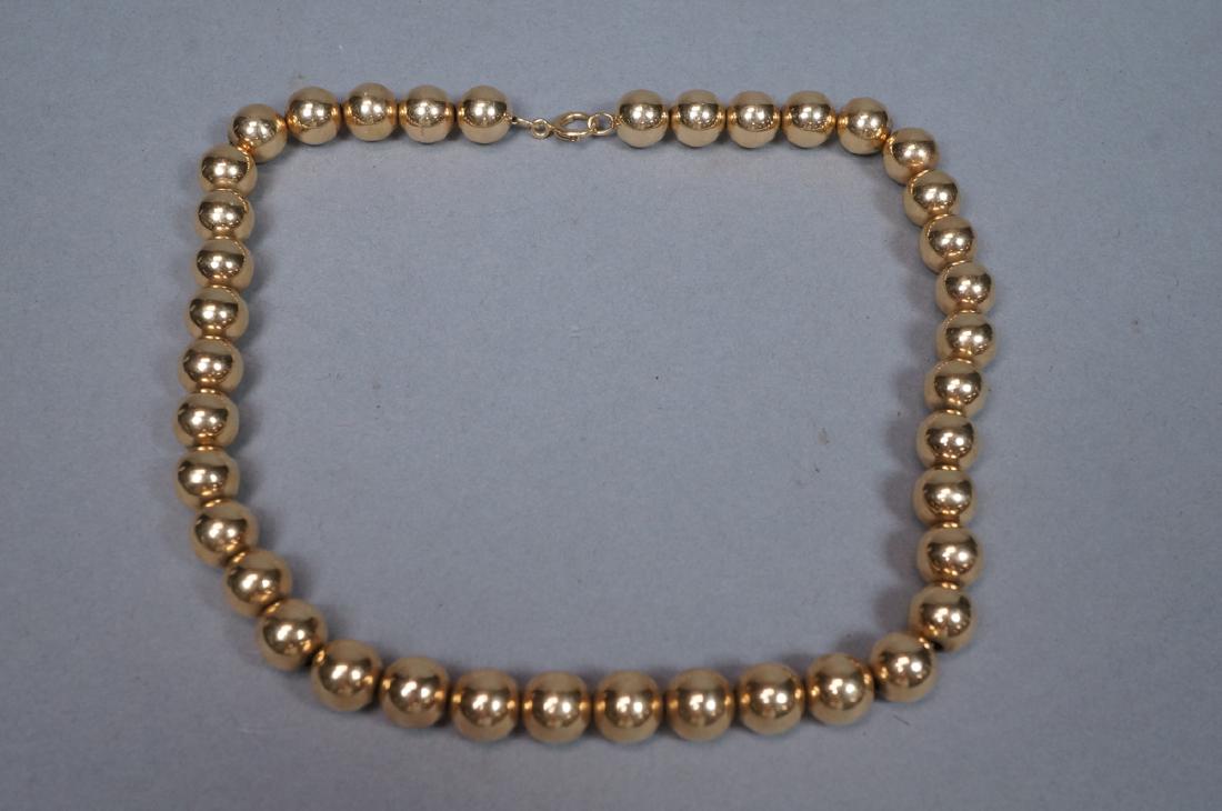 14K Yellow Gold Add a Bead Necklace. Large 3/8" b (1 of 4)