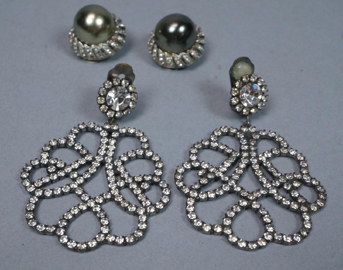 2pr KENNETH J. LANE Vintage Costume Jewelry Earri (1 of 4)