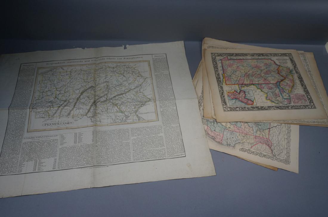 8 pcs. Pennsylvania & Mid Atlantic Maps incl. ca (1 of 7)