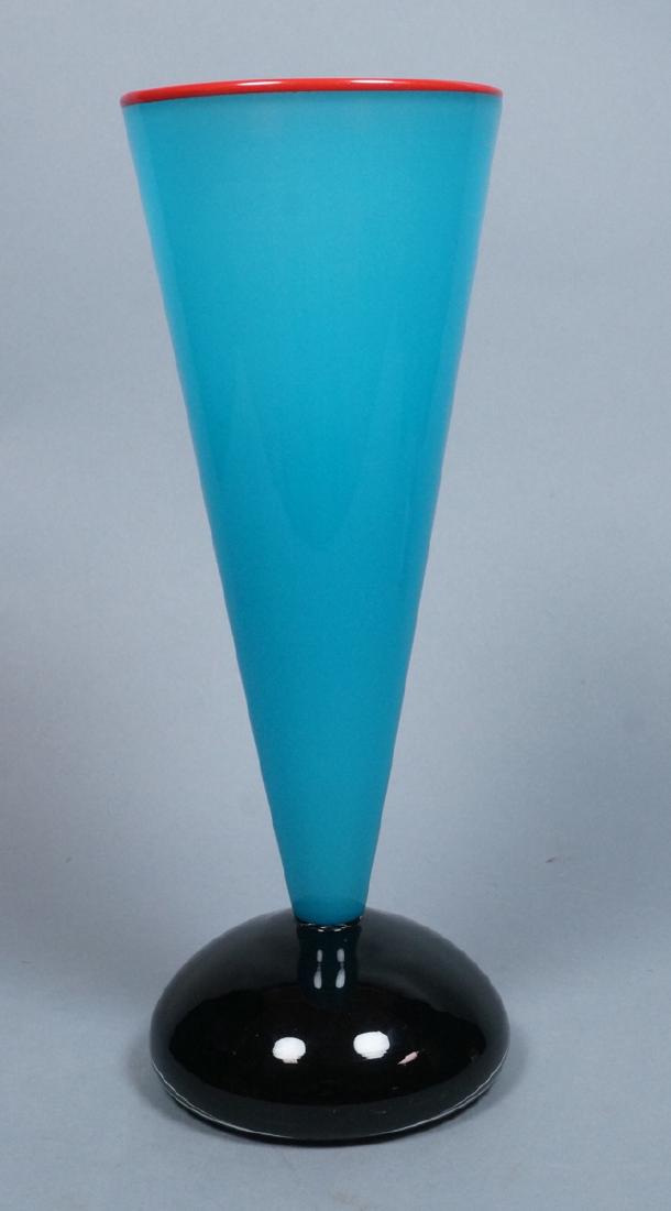 DAVID LEVI for IBEX Modern Art Glass Vase. Americ (1 of 5)