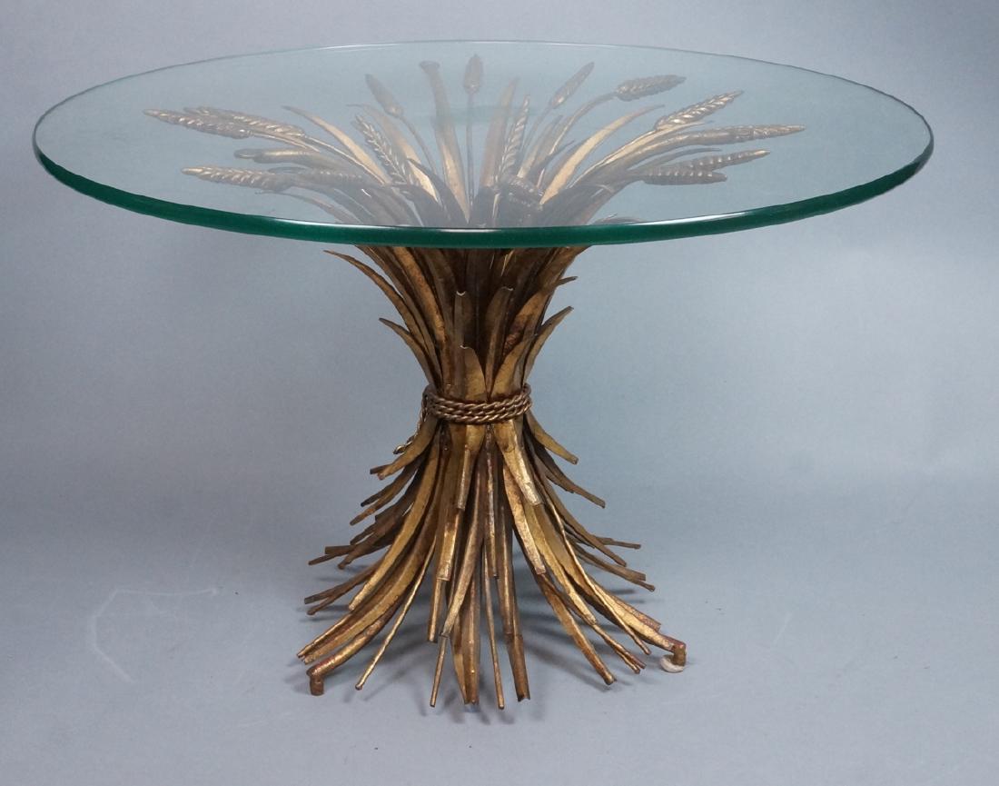 Decorator Mid Century Gilt Metal Wheat Shaft Tabl (1 of 7)