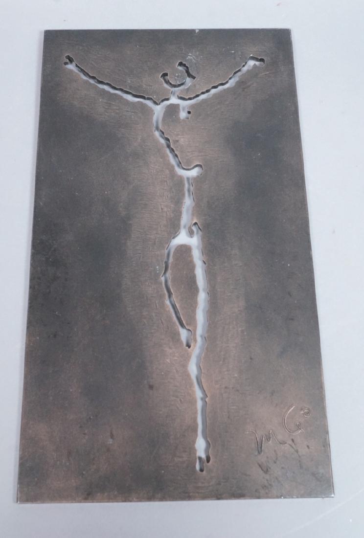 Steel Plaque w Modernist Crucifix Design. Brutali (1 of 5)