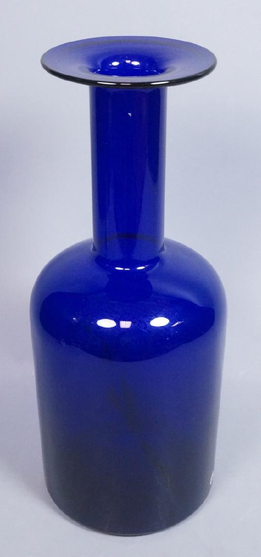 HOLMEGAARD Cobalt Blue Glass Bottle Form Vase. Lo (1 of 7)