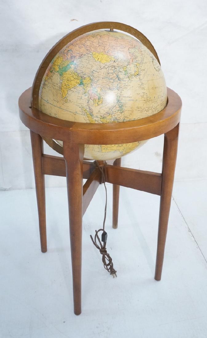 REPLOGLE Globe in Modern Stand. Globe swivels and (1 of 9)