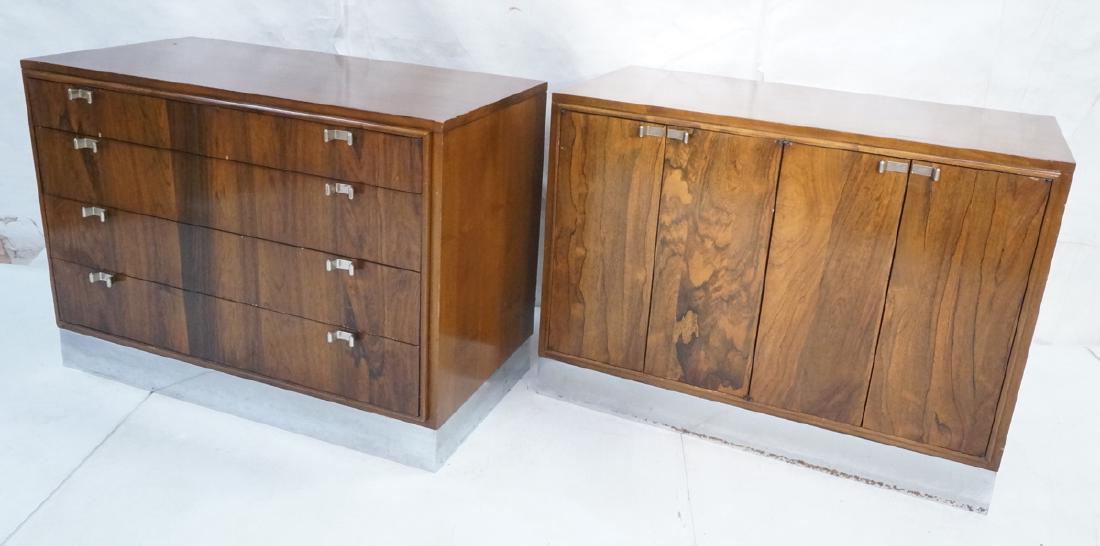 2pc Modern Rosewood Cabinets Dressers. 4 drawer b (1 of 8)