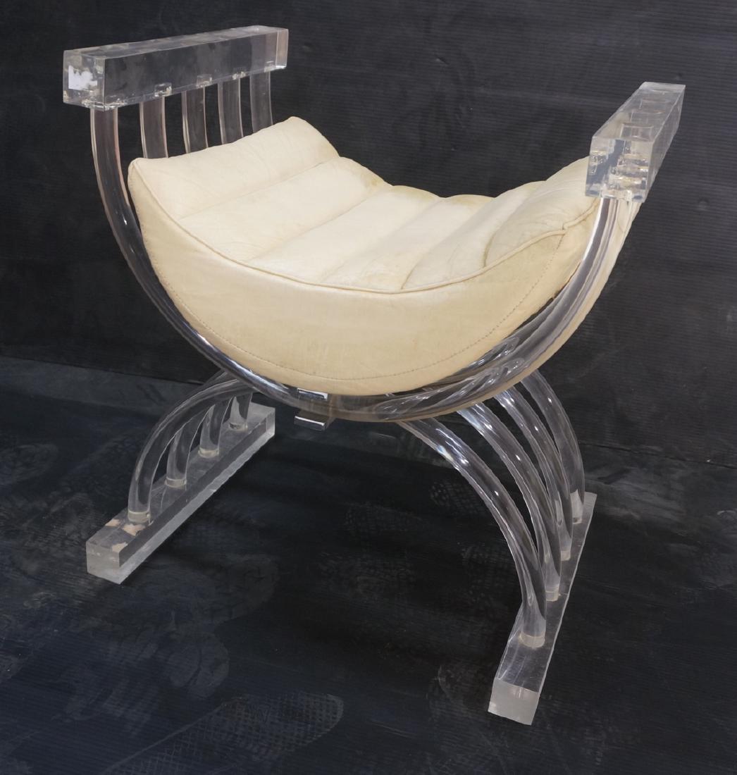 Decorator Lucite Rod Stool. Klismos style. 5 bowe (1 of 7)