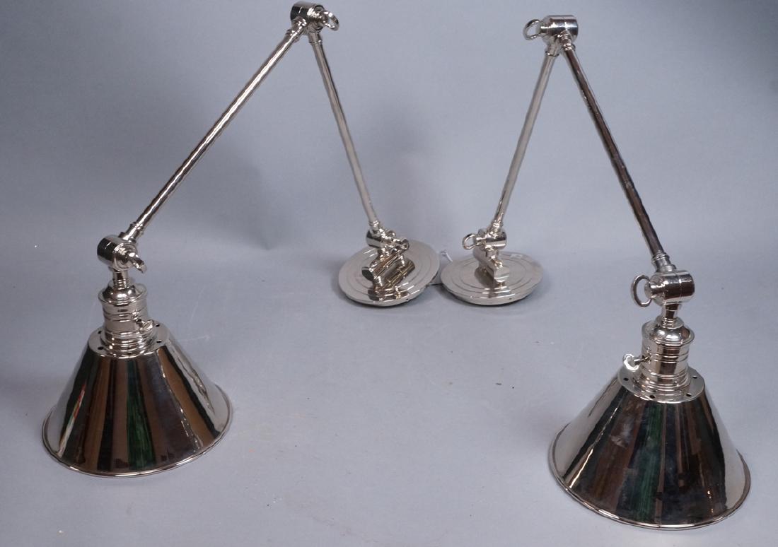 Pr Chrome Plated Wall Mounted Lamp Lights. Cone F (1 of 9)