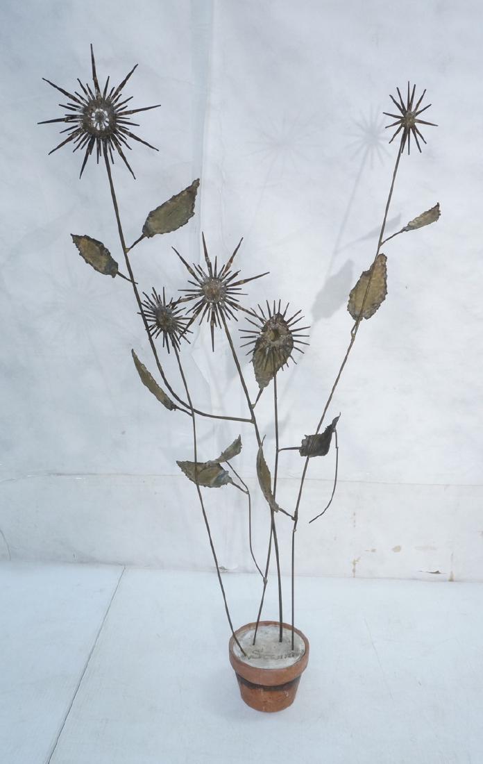 Brutalist Modern Tall Standing Welded Nail Sculpt (1 of 8)