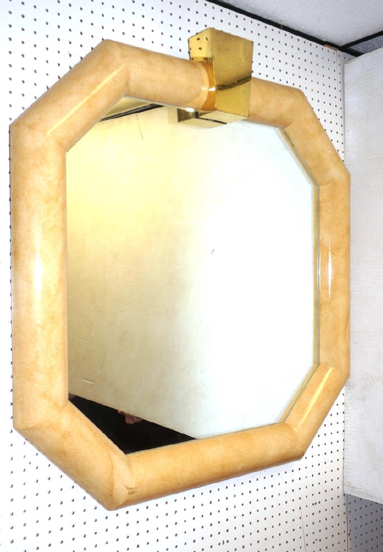 KARL SPRINGER Style Octagonal Wall Mirror. Lacque (1 of 6)