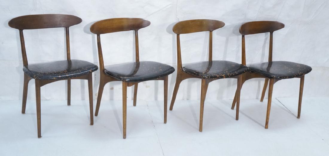 Set 4 American Modern Dining Chairs Bowed Back Re (1 of 7)
