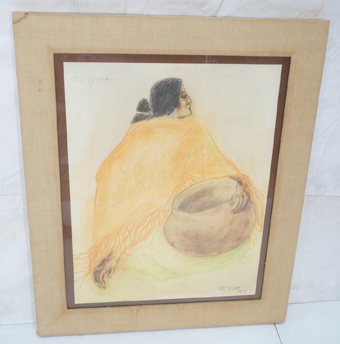 Signed R.C. GORMAN Color Lithograph. Native Ameri (1 of 8)