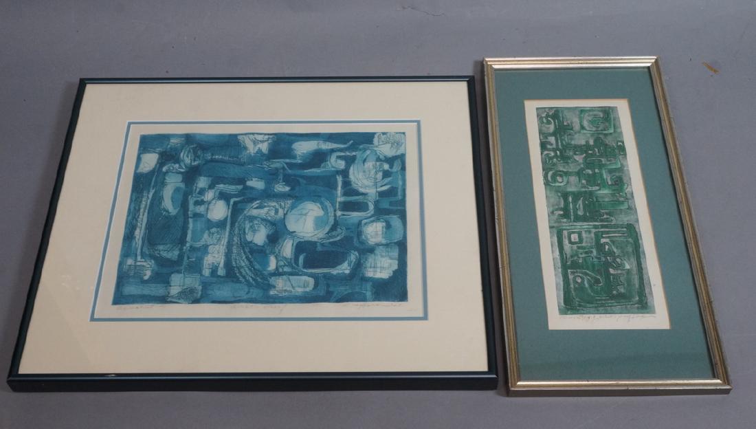 2pc GAY M. HARRIS Graphic Aquatint Prints. Both s (1 of 9)
