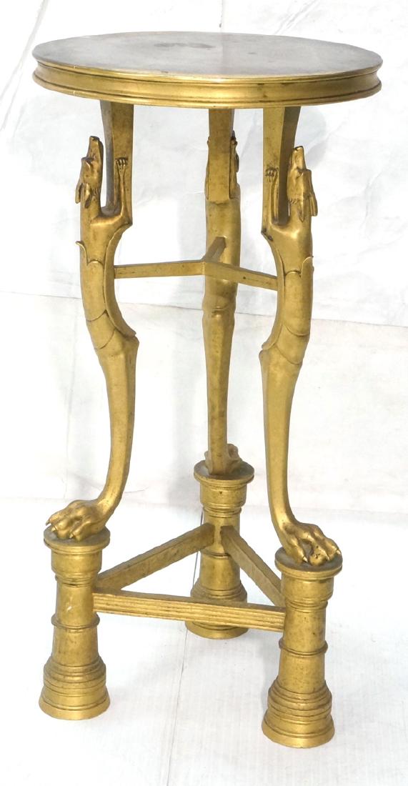 Gilt Bronze Antique Gueridon Table. Round top sup (1 of 9)