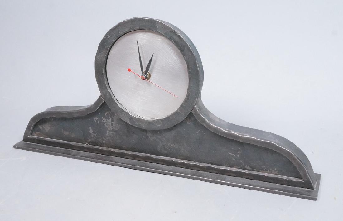 STEVE BECK Stainless & Steel Modern Mantle Clock. (1 of 7)