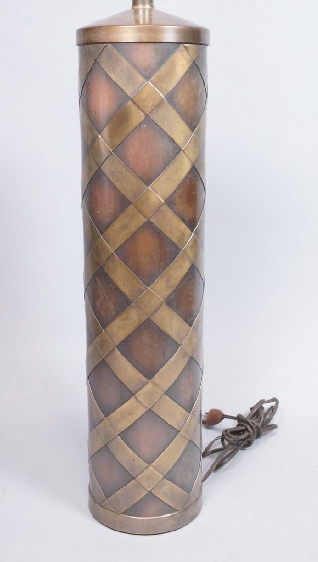 Decorator Tall Modernist Brass & Copper Table Lam (1 of 7)