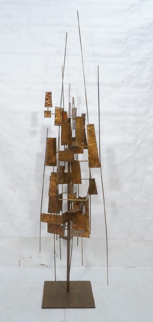 Tall Floor Sculpture. Brutalist. Rods with mixed (1 of 9)
