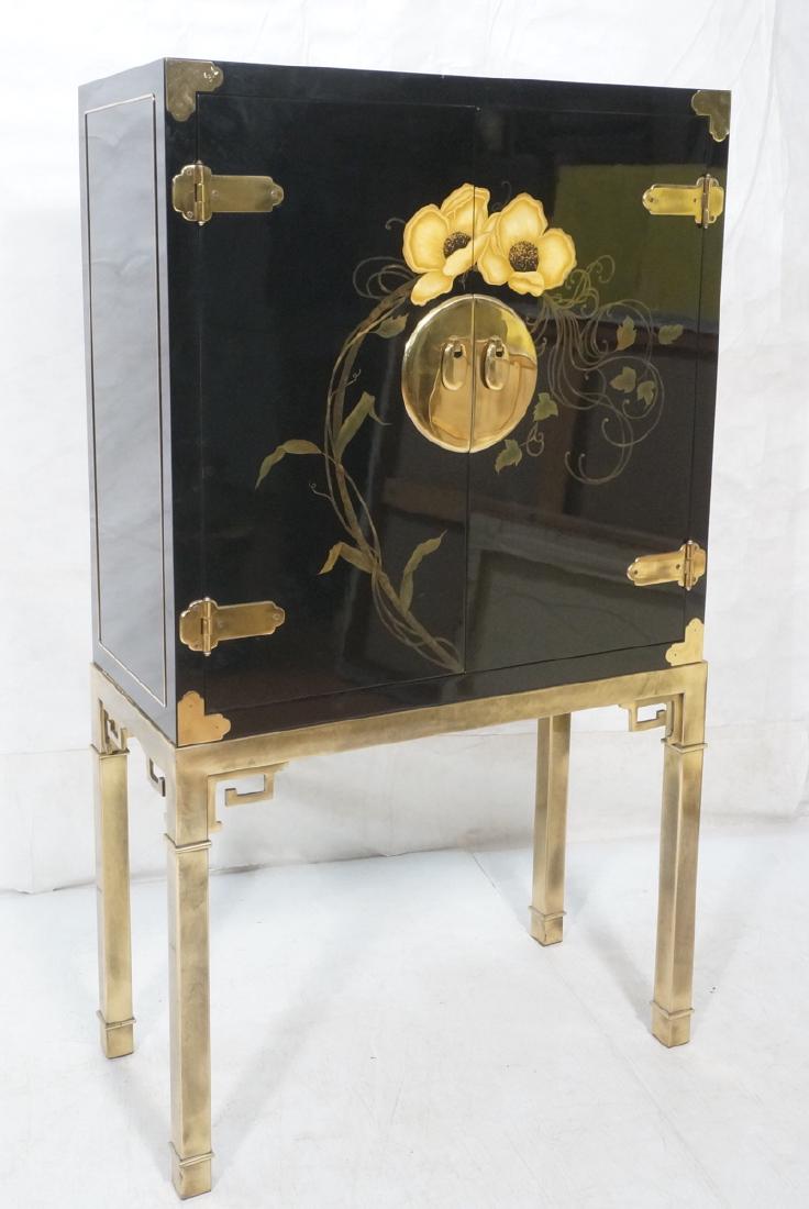 Mastercraft Cabinet on Brass Base.  Decorator Bla (1 of 10)