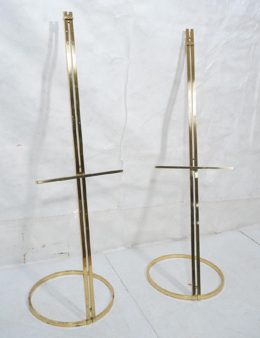 Pr Italian Brass Modern Display Easels. Round rin (1 of 9)